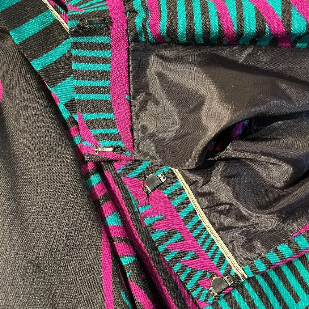 Vintage ‘Agatha Brown’ Italian Wool Vibrant Tribal Print Maxi Skirt Size 4 - Picture 9 of 11